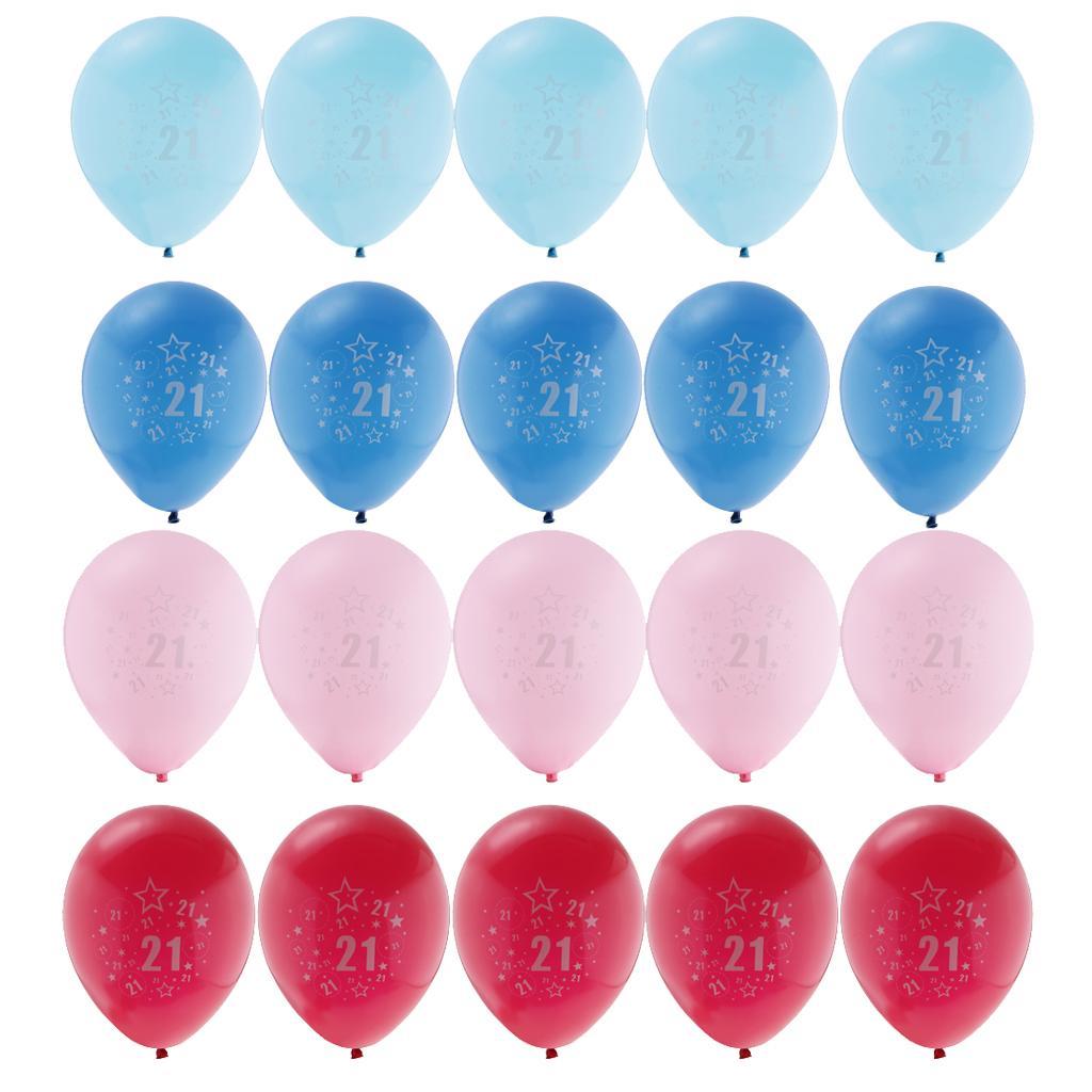 10pcs Age 21 Latex Balloon Happy Birthday Anniversary Balloon Decor