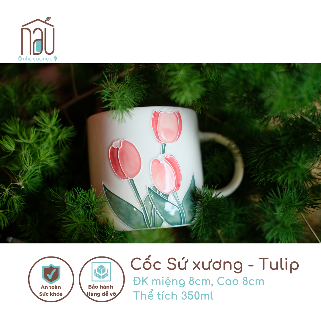 Cốc sứ xương cao cấp 350ml dùng uống cafe, nước, dùng tại văn phòng, cặp đôi; thích hợp hơn nữa khi làm quà tặng,...