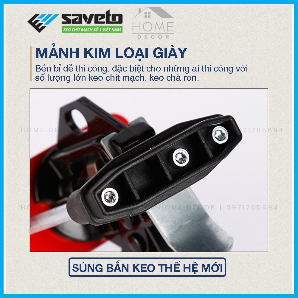 Súng bơm keo chít mạch 2 thành phần - Súng bắn keo chà ron dùng để thi công keo chít mạch Saveto