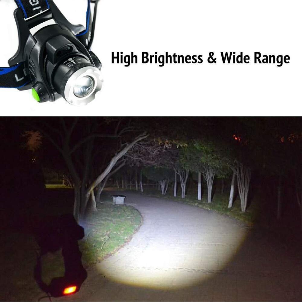 LED Headlamp 4 Modes Motion Sensor Head Lamps Induction Headlight with USB Rechargeable Adjustablew