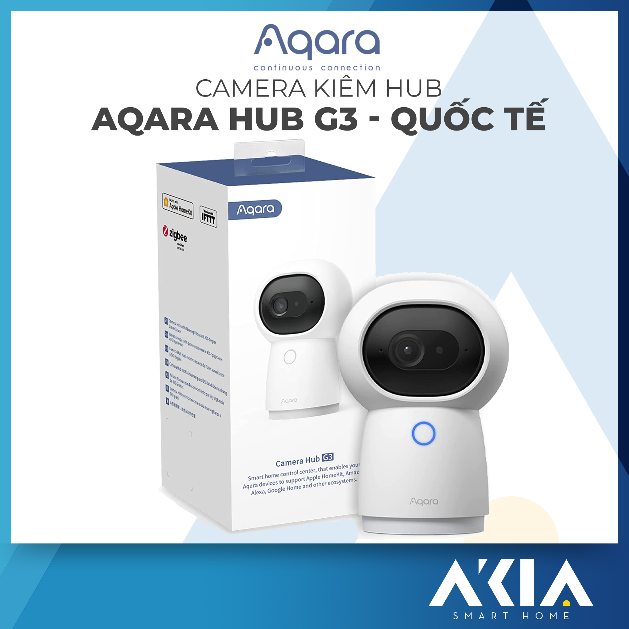 Camera Aqara G3, QHD 2K,AI Tracking, hỗ trợ Apple HomeKit, tích hợp Hub Zigbee - Hàng Chính Hãng