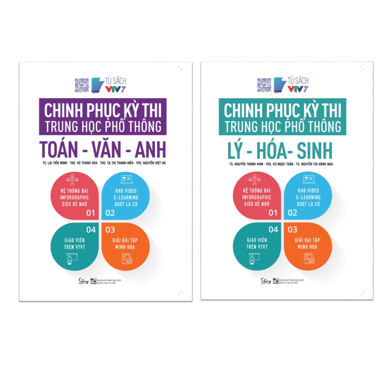 Combo Sách Chinh Phục Kỳ Thi Trung Học Phổ Thông: Toán - Văn - Anh + Lý - Hóa - Sinh