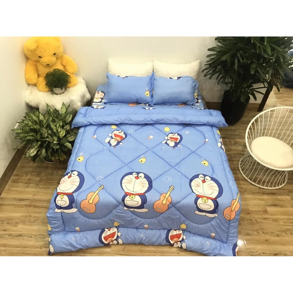 Bộ Chăn Ga Gối 5 Món Cotton Poly Mẫu Siêu Đẹp Chăn Chần Bông 2021