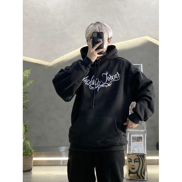 Hoodie nie ngoại hoodie unisex black forver