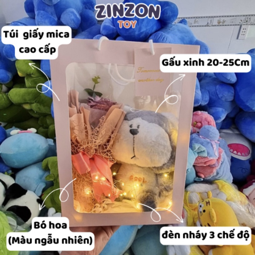 Set gấu bông quà tặng 20/11, sinh nhật, người yêu, valentine, noel, 8 tháng 3, 20 tháng 10