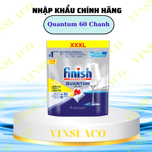 Viên rửa bát Finish Quantum Max 60 viên - Hàng chính hãng