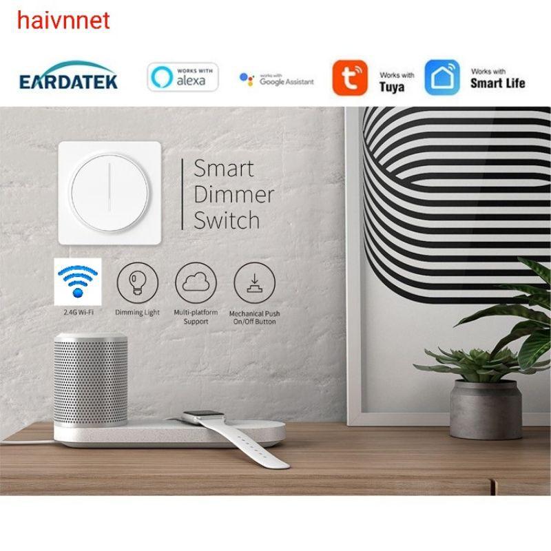 Công tắc Dimmer Wifi điều chỉnh độ sáng đèn/quạt trần - App Tuya/Smart life - Đế Vuông