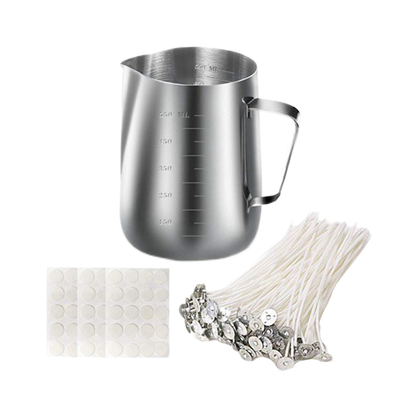 Candle Making Kit Tools Pouring Pot Wick Centering Device Candle Wick Stickers Set
