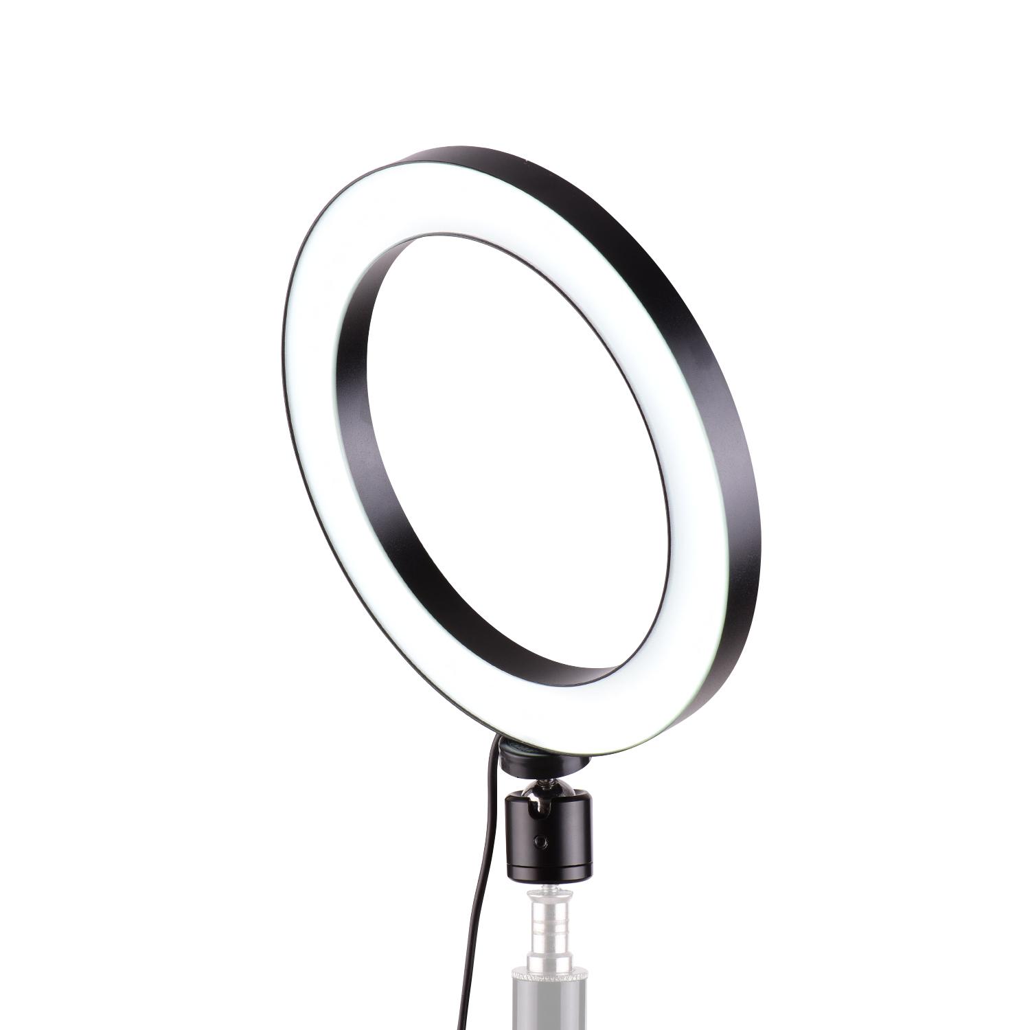 Đèn LED vòng tròn nhỏ  3 chế độ chiếu sáng có thể điều chỉnh USB được hỗ trợ với Ballhead linh hoạt 20 cm / 8 inch