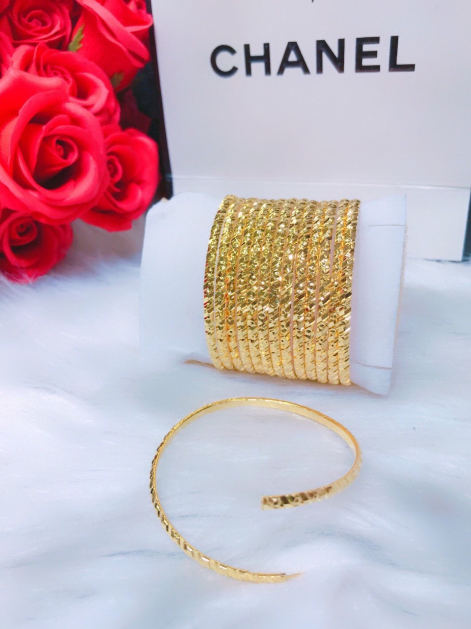 Bộ Vòng Xi Men Gồm 07 Chiếc MS. TH 113.22.08 - Mạ Vàng 24K