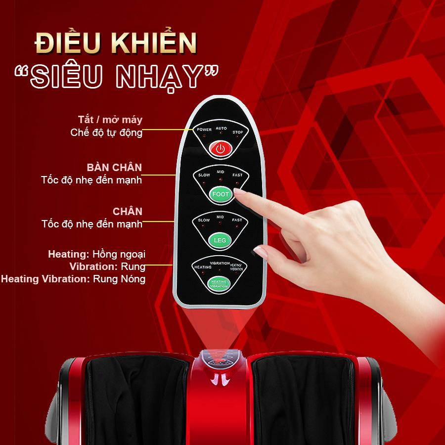 Máy massage chân hồng ngoại 3D OKACHI JP- 810 (4 motor)