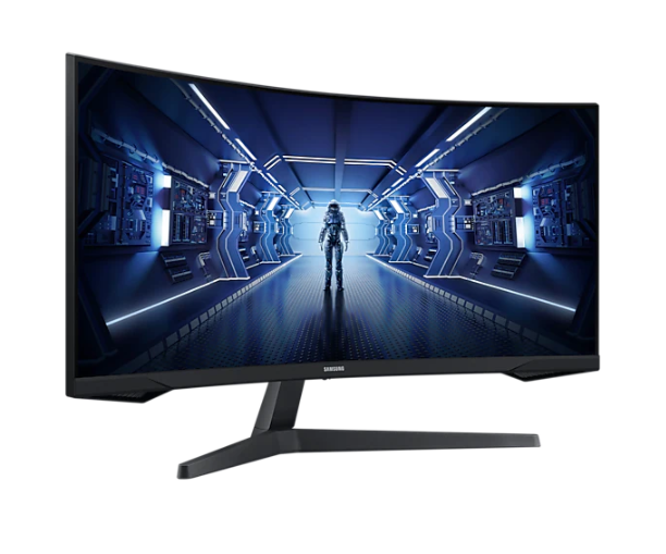 Màn Hình Cong Gaming Samsung LC34G55TWWEXXV ( 34 Inch WQHD VA (3,440 x 1,440) 165Hz / 1ms / DP 1.4 / HDMI / Jack Audio 3.5 / Freesync ) - Hàng Chính Hãng