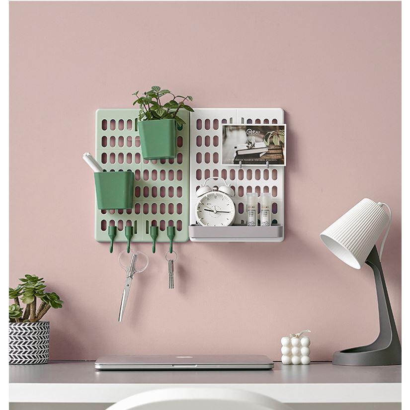 Pegboard lớn bảng treo tường trang trí bàn làm việc thêm gọn gàng, kệ dán tường nhà bếp, phòng khách decor