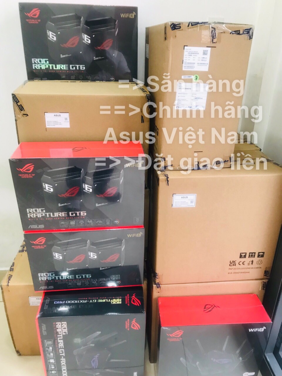 Hệ Thống Mesh WIFI6 ASUS Router ROG Rapture GT6 - Hàng Chính Hãng