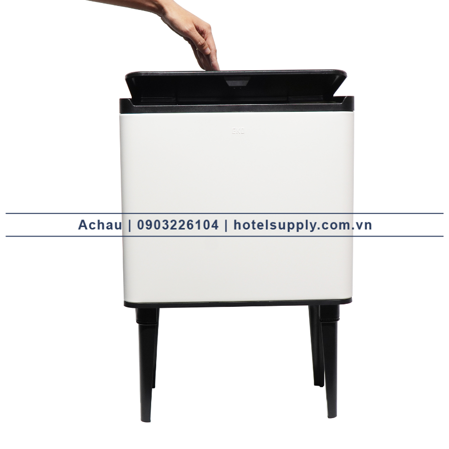 THÙNG RÁC PHÂN LOẠI 3 NGĂN EKO LUXURY BIN, 9L + 9L + 9L