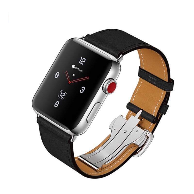 Dây da hermes Apple watch khoá bướm - chống gãy dây size 38mm