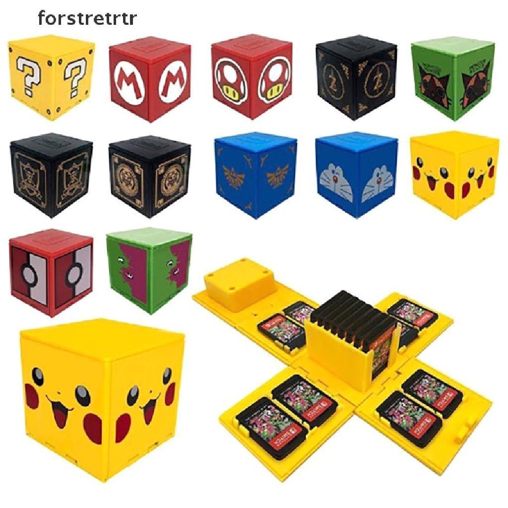 Forstretrtr 16in1 Game Accessorie Portable Case Cover Game Card Box For NS Switch Storage Cartridge Case For Nintendo Switch OLED Cards Holder Box EN
