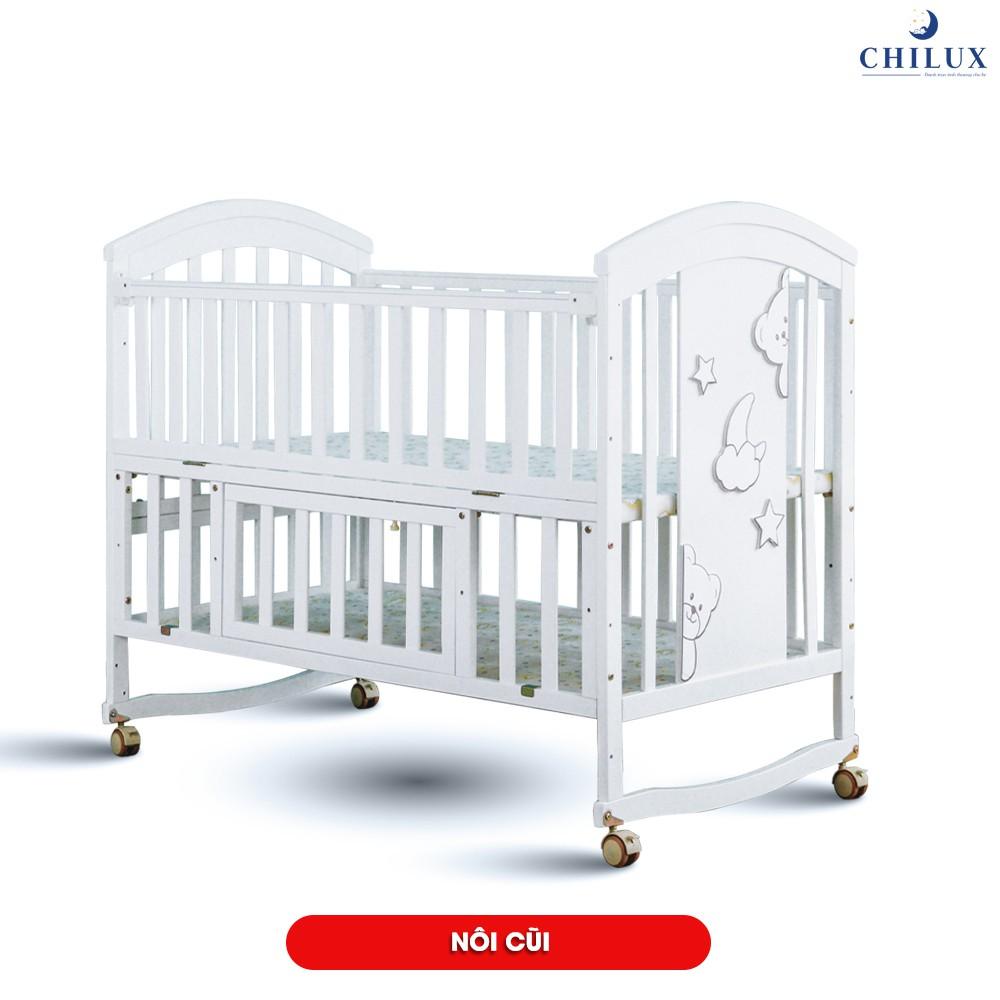 Nôi em bé đa năng sơn trắng CHILUX - 6 chế độ đa năng