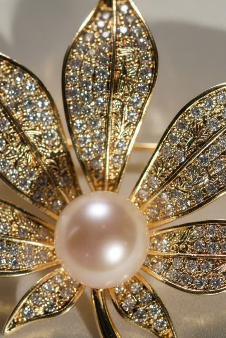 Trâm Cài Áo Vest, Áo Dài Đính Ngọc Trai Baroque thời trang thiết kế Hity ACC415