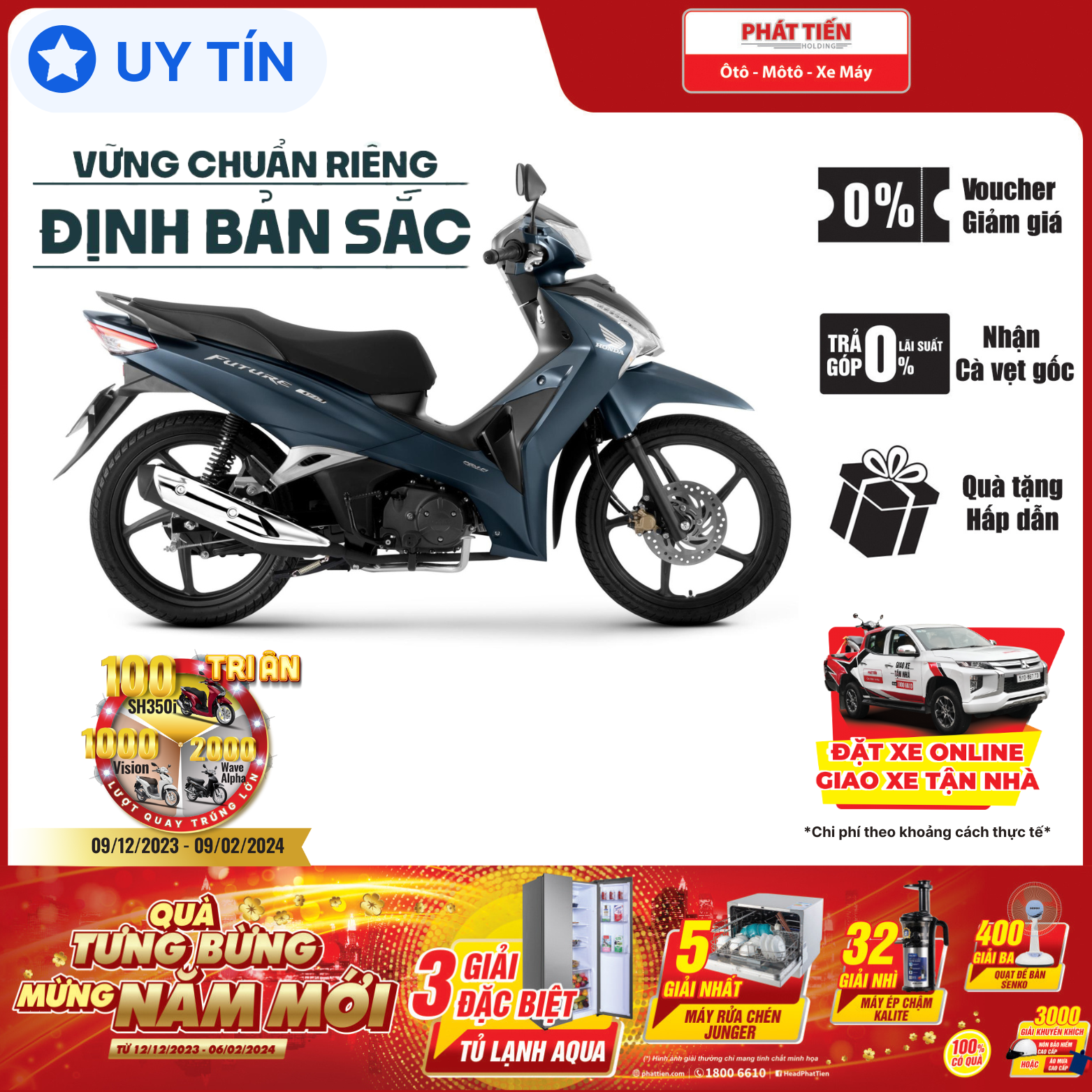 Xe Máy Honda Future 125 FI 2024 -Đặc biệt (Phanh đĩa - vành đúc)