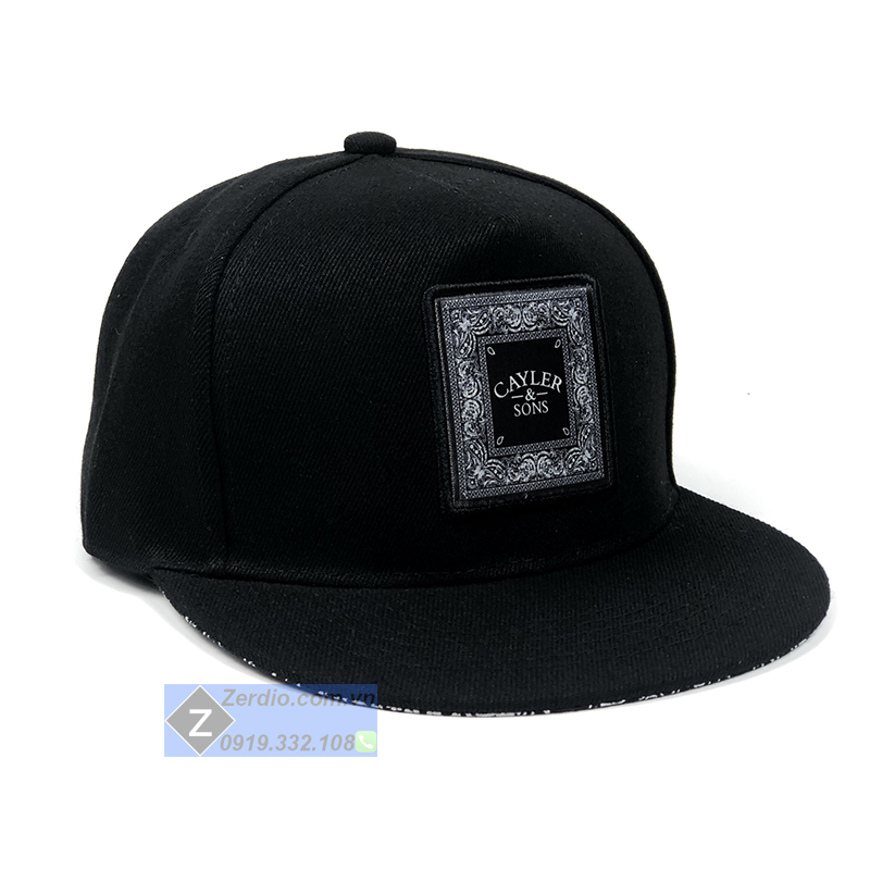 Nón Snapback SN39 màu đen phong cách hiphop cá tính cho nam và nữ