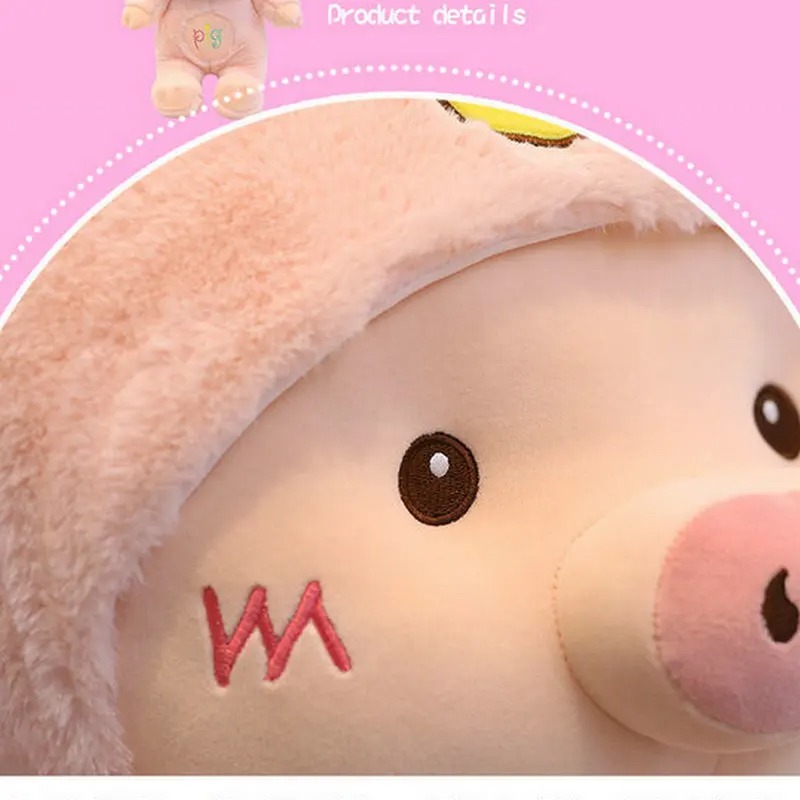 Thú nhồi bông Teddy đội nón ôm tim dễ thương - Size 80cm - Quà tặng gấu bông hình chó, mèo, gấu nón, heo đội nón êm mịn