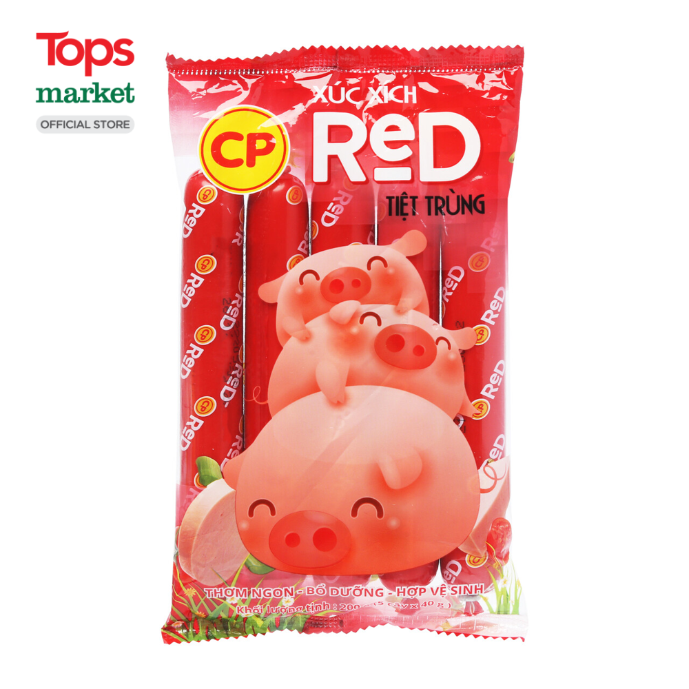 Xúc Xích Heo Cp Tiệt Trùng Gói 5X40G