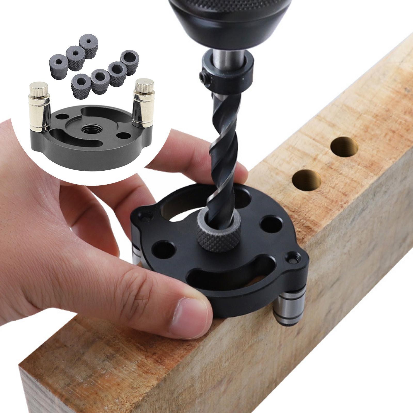 2pcs 2-10mm Self-Centering Doweling Jig Set Vertical Hole Puncher Locator