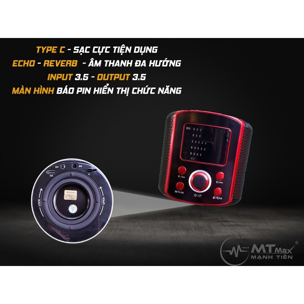 Micro karaoke bluetooth MTMAX T7 - 3 trong 1 siêu nhỏ gọn tích hợp nhiều chức năng âm thanh cao cấp hàng chính hãng