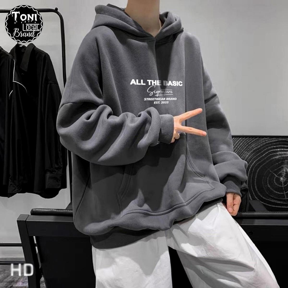 Áo Hoodie Local Brand ALL THE BASIC nỉ bông form rộng Unisex full box