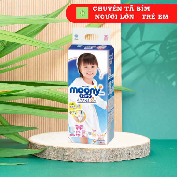 Bỉm - Tã Quần Moony Blue size XXL 26 miếng