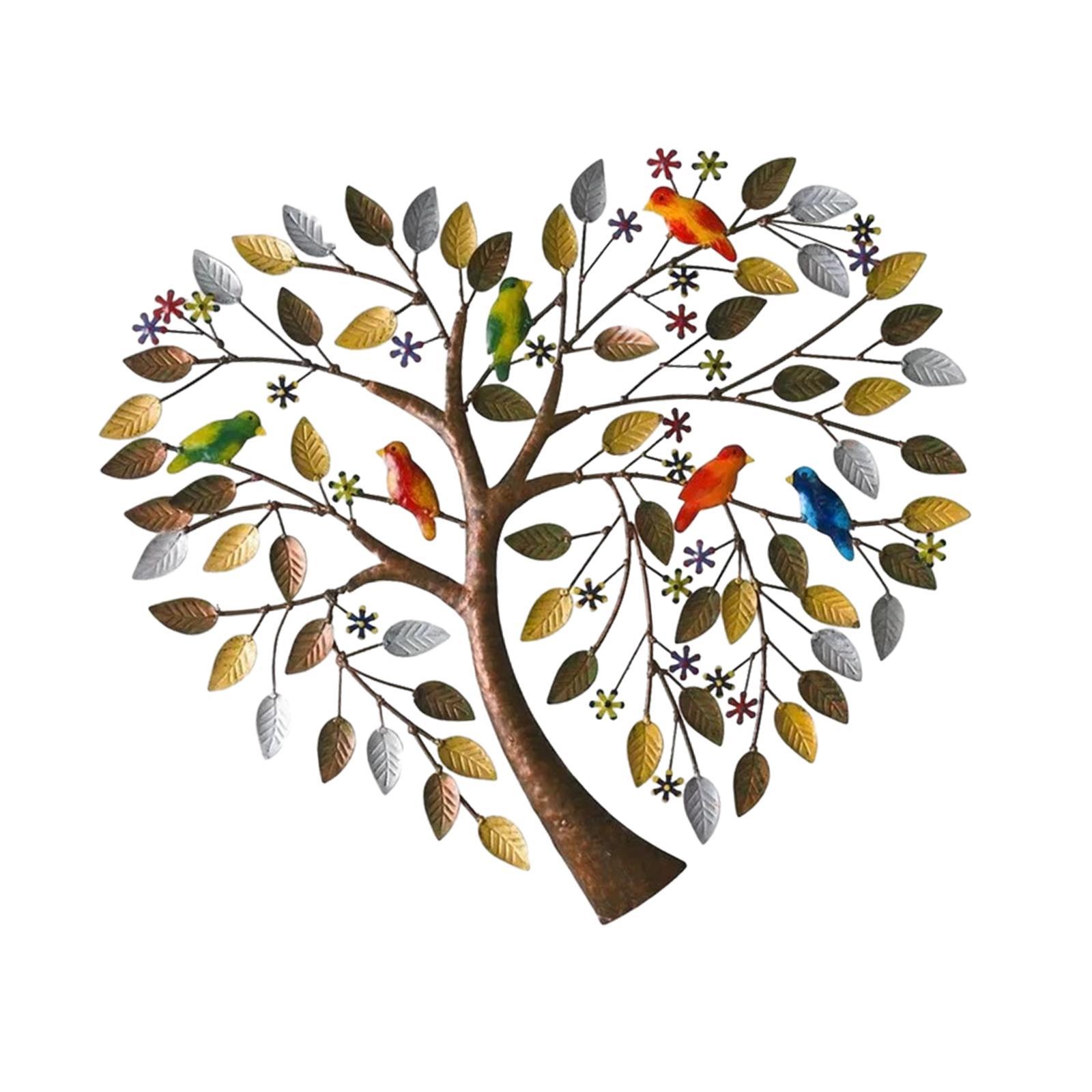 Metal Wall Metal Tree Wall Sculpture Iron Artwork Ornament Wall Metal Pendant for Party Room Decoration, Office, Home