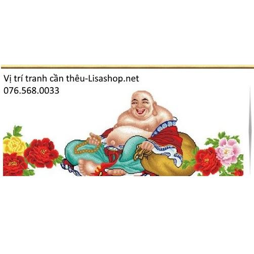 Tranh thêu PHẬT DI LẠC 88988(93x40cm) chưa thêu 3d