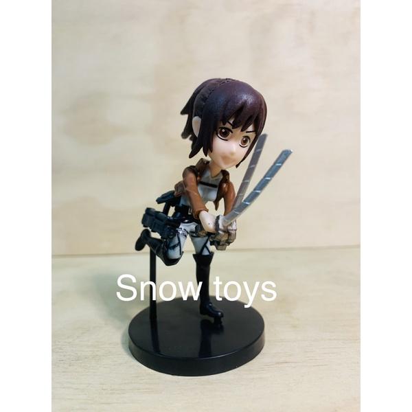 Mô hình Attack On Titan - AOT - Đại chiến Titan - Set 6 nhân vật Eren Mikasa Armin Hange Sasha Levi - Cao 9~10cm