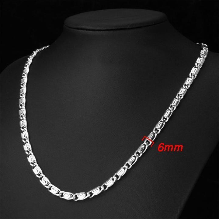 Dây chuyền nam titan cao cấp thời trang thép không gỉ xoắn ốc cỡ inox wakaha,vn cỡ 6mm PTDCNA156