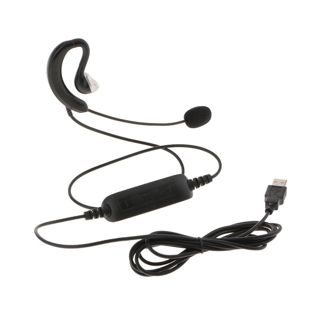 USB Call Center Telephone Headphone with Noise Cancelling Monaural Headset