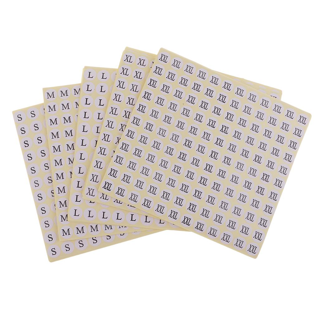 White on Black Round Shape Retail Size Stickers Adhesive 75, Labels Clothing