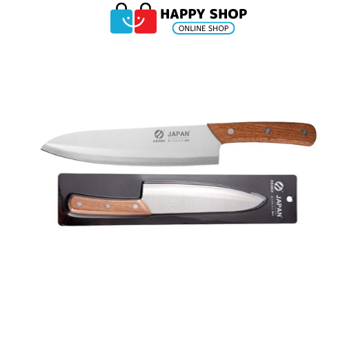 Dao Gọt Thái Cán Gỗ, Dao Nhật ASAKH - SK5  30cm Chuyên Thái Thịt - Gọt