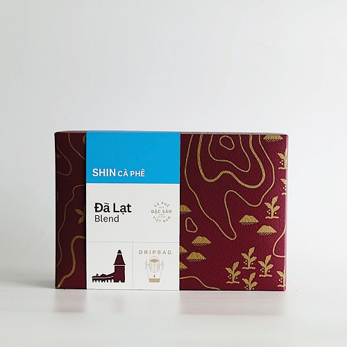 SHIN Cà Phê - DripBag Đà Lạt hộp 10 gói - Phin Giấy tiện lợi