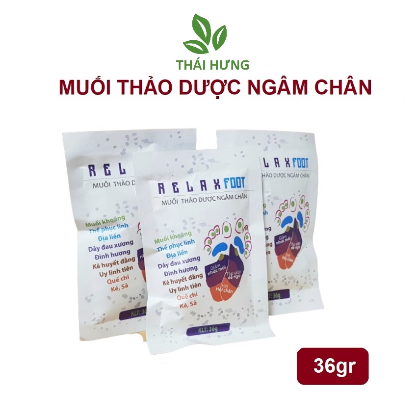 Muối ngâm chân thảo dược THÁI HƯNG - Relax Food hỗ trợ giảm đau nhức xương khớp, khủ mùi hôi chân, giúp ngủ ngon