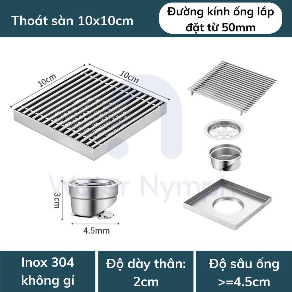 Ga thoát sàn, thoát nước máy giặt inox 304, chống bốc mùi, chống côn trùng Waternymph