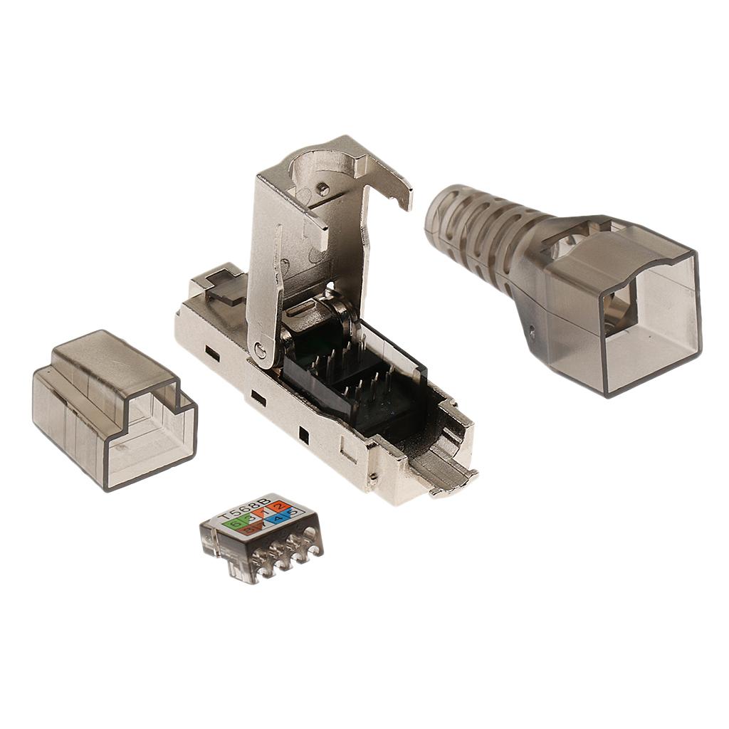 Đầu Nối Mạng CAT6A Cáp Cắm Mô-đun Kết Nối được Bảo Vệ Ethernet