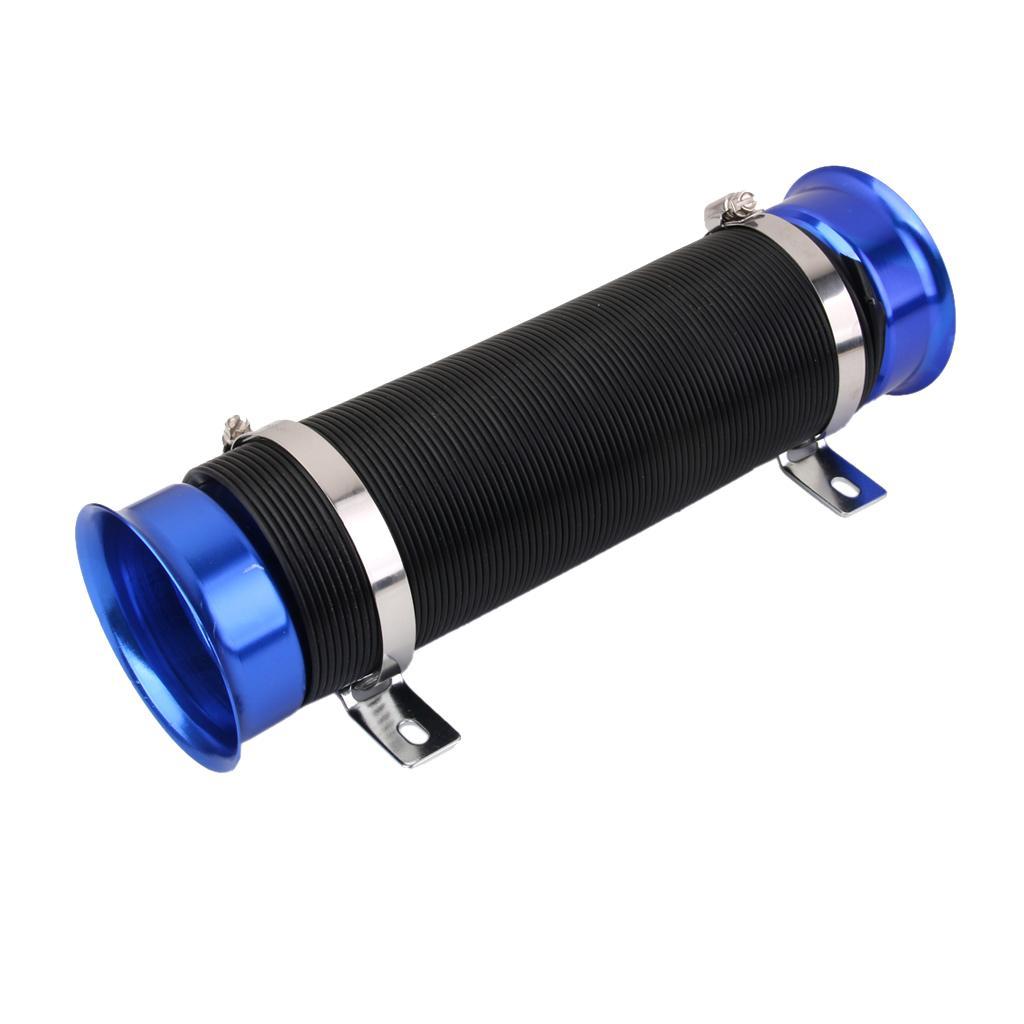 Universal Hose Flex Tube Flexible Air Intake for Car Blue