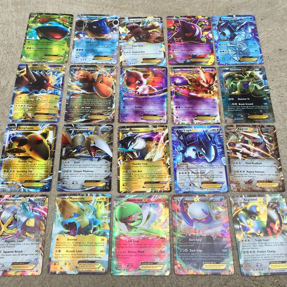 Bộ 100 thẻ bài Pokemon gồm 80 thẻ EX và 20 thẻ GX