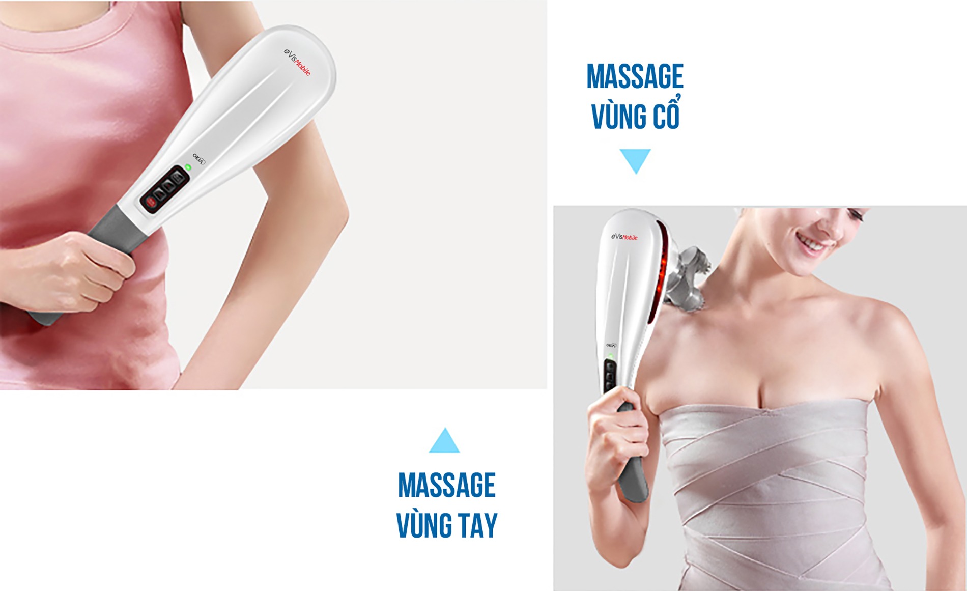 Máy Massage Toàn Thân Cầm Tay OKIA eVis Mobile KWH959 - Mát Xa Toàn Thân - Mát Xa Vai Cổ, Chân, Lưng