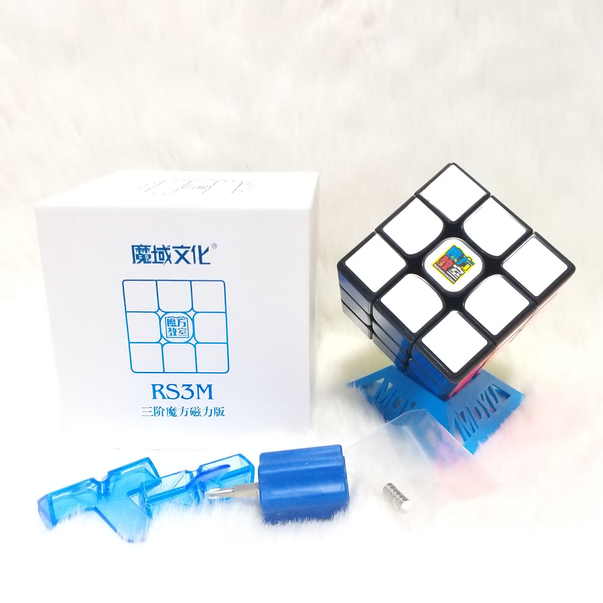 Rubik 3x3 Mofangjiaoshi MF3RS3 M Black (Có nam châm) hiệu Mofangjiaoshi