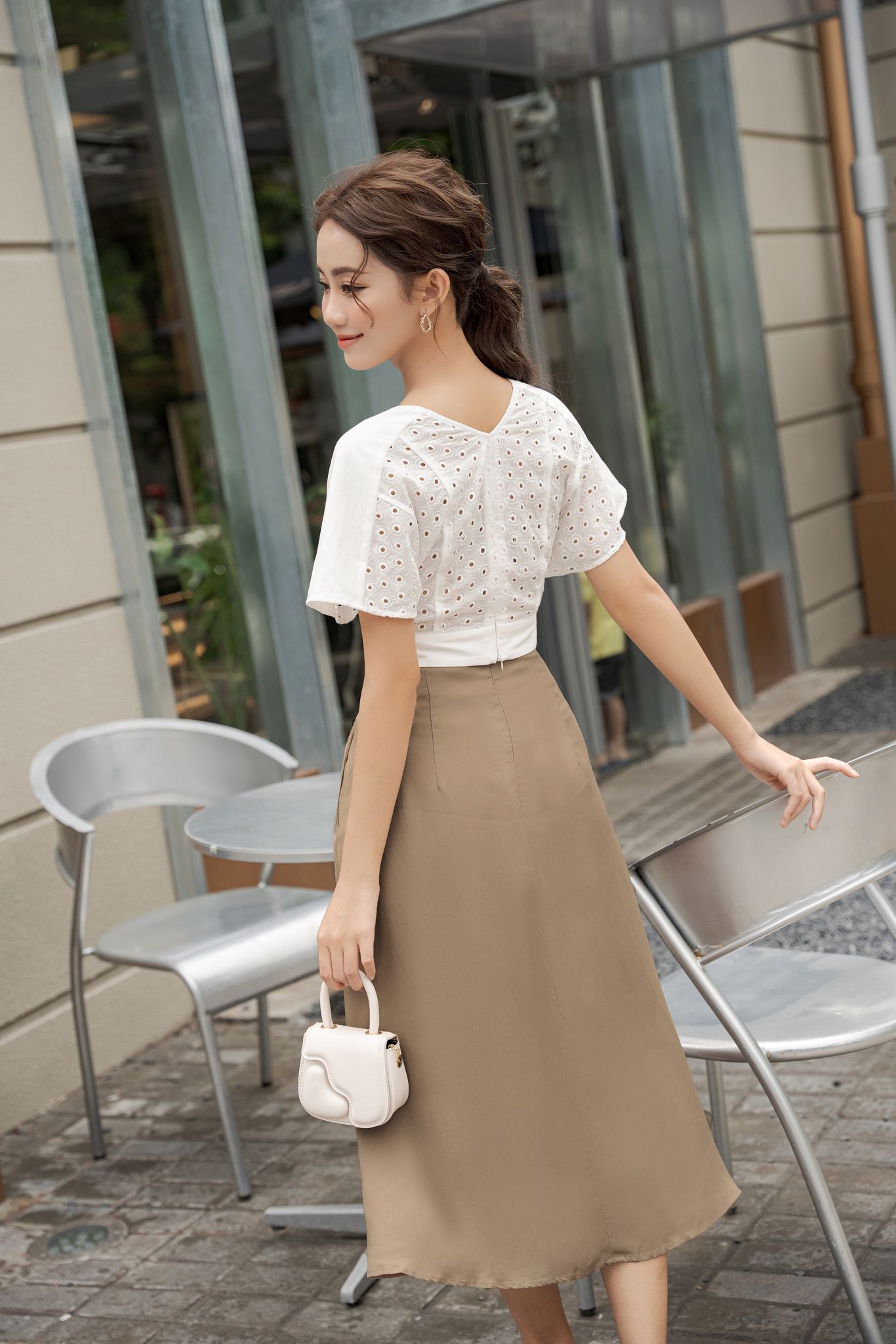 OLV - Chân váy Adalee Beige Skirt