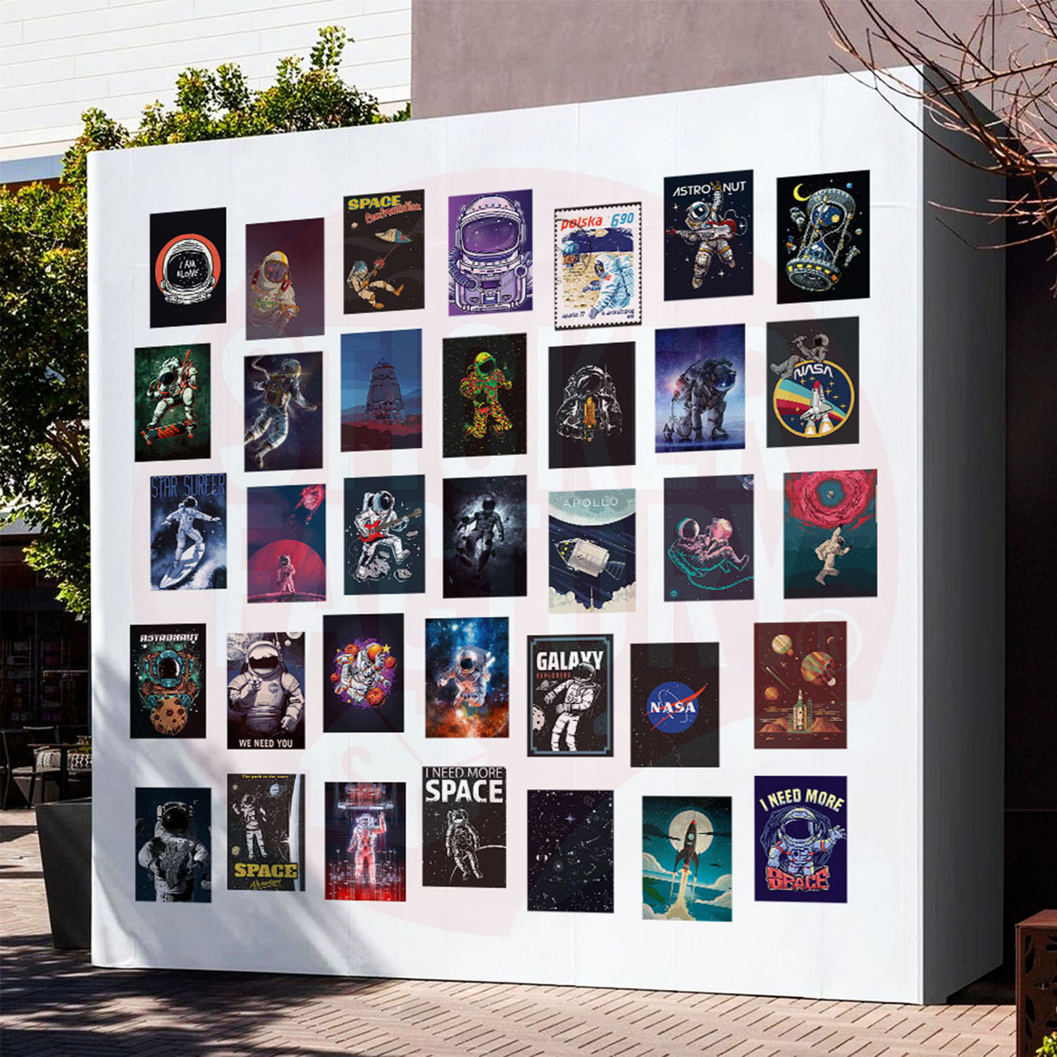 ASTRONAUT - Set 50 Poster A4 dán tường trang trí decor quán nhà cửa - STICKER FACTORY