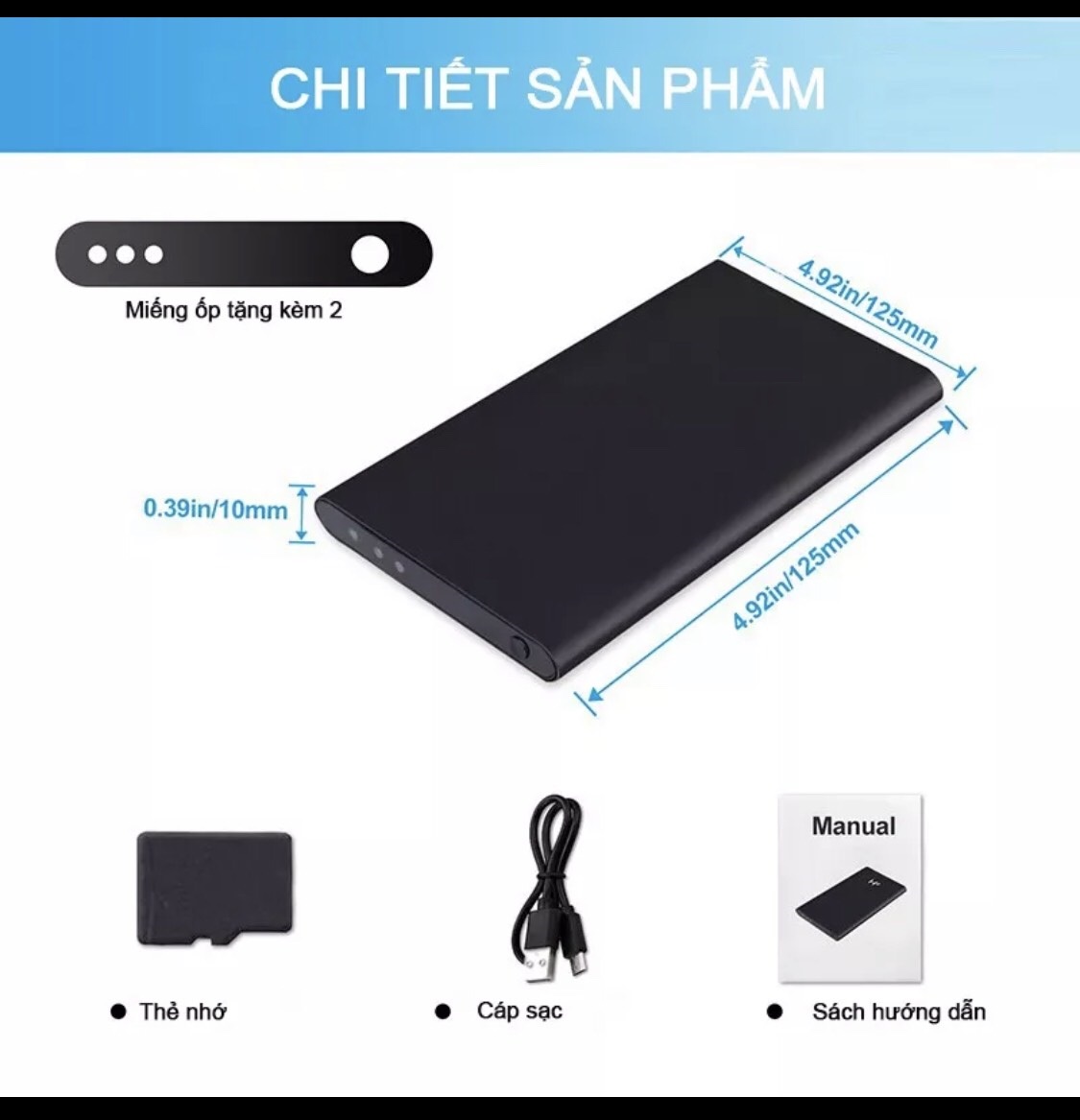 Camera Mini Sạc Dự Phòng, Camera Wifi Xem Xa, Camera Giám Sát Mini Chất Lượng 4K