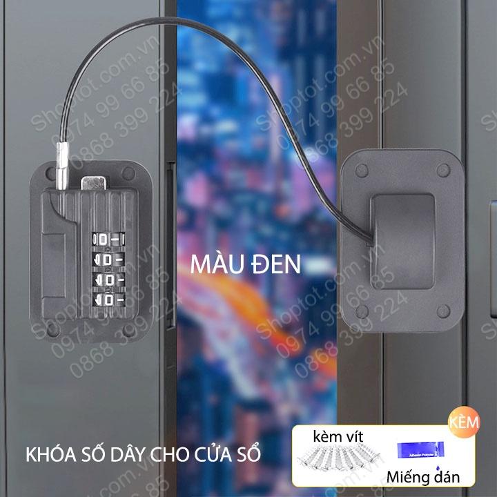 Khóa số dây lắp cho cửa sổ SJ288, chống trộm, an toàn cho trẻ, có thể thay đổi mã số